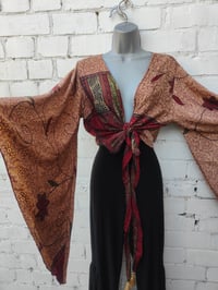 Image 3 of Stevie sari top with tassle- autumn colours