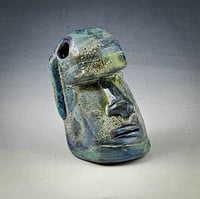 Image 2 of Moai Pendant in Green Amber Purple