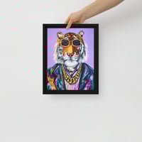 Image 3 of Fancy Tiger on Framed Canvas