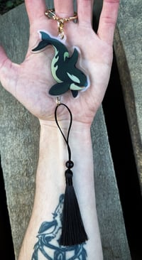 Image 3 of Orca Tassel Acrylic Keychain (Double Sided)