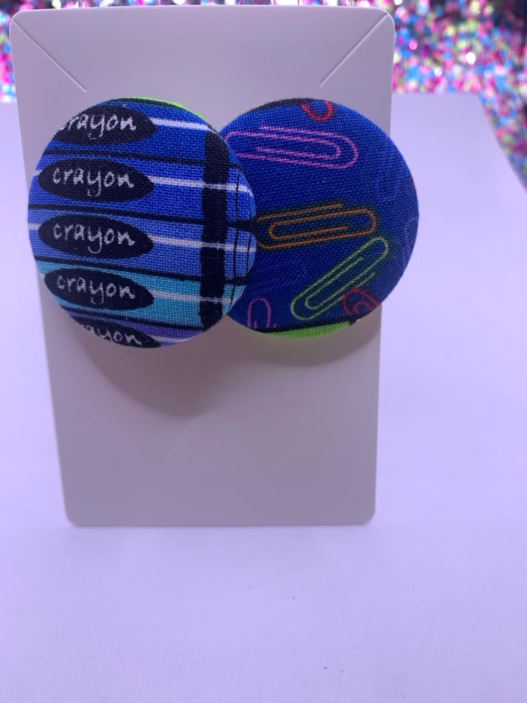 Image of Fun Button Earrings 