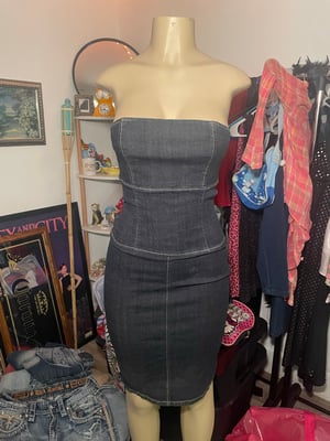 Image of VTG DENIM COCKTAIL DRESS
