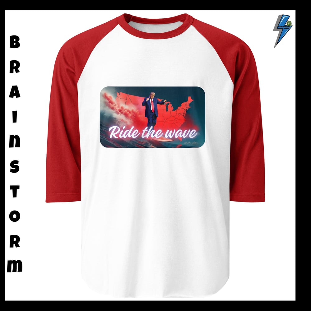 Ride The Wave 3/4 sleeve raglan shirt
