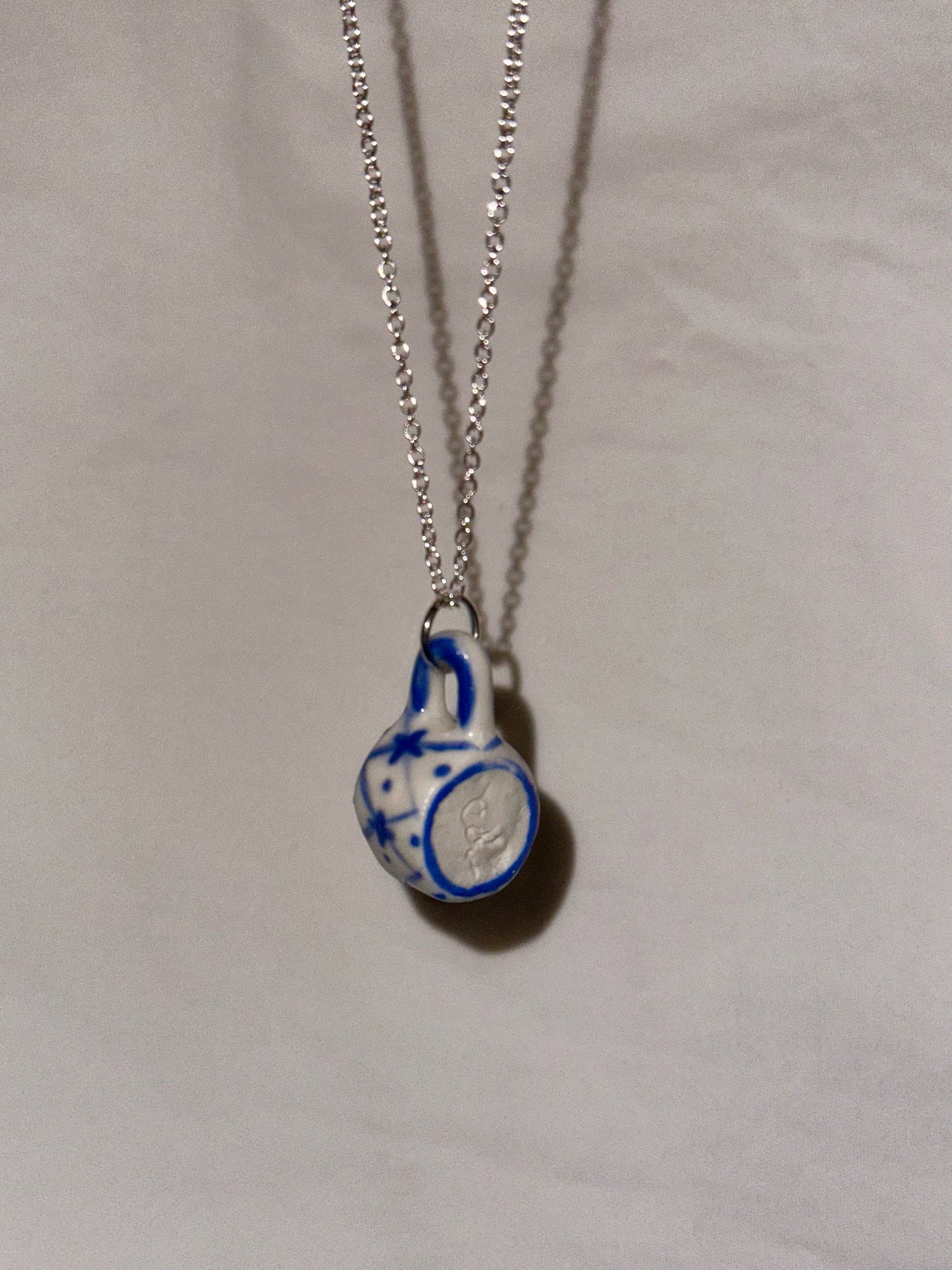 Image of Tile tea cup necklace