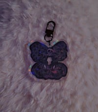 Image 1 of Glittery Dark Pumpkin Cherry Charm