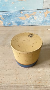 Image 3 of Blue rimmed mug.