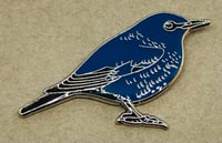 Image 2 of Blue Rock Thrush - August 2021 - UK Birding - Enamel Pin Badge