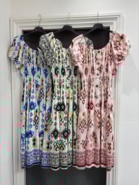 Image 3 of Aztec Placement Print Button Midi Dress