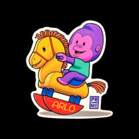 Arlo on a horsey