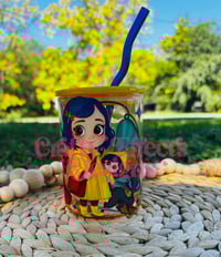 Image 1 of CORALINE DOLL GLASS YELLOW MUG