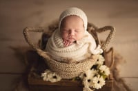 Milk Cream Airy Bonnet With Lace Brim 