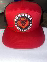 Image 3 of Dundada Collection Retro Style White T-Shirt and Red Short Set w/ SnapBack Hat.