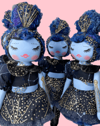 Image 4 of HAND CRAFTED MEDIUM CELESTIAL ART DOLL 