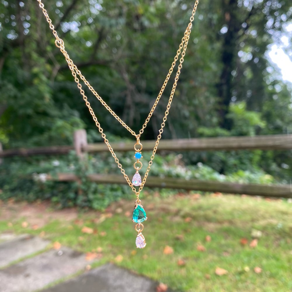 Image of Twinkling Double Necklace Choker