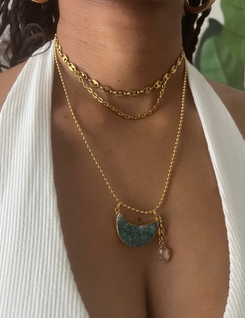 Image of CRUZY • Aqua Druzy Necklace