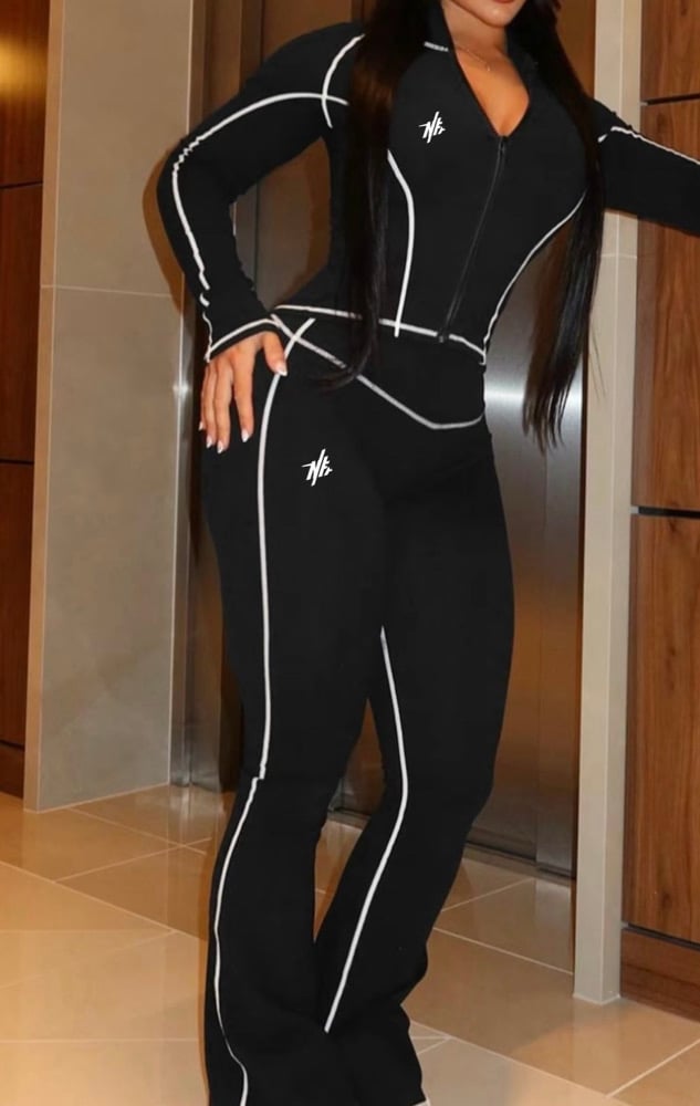 Image of NFA-Two-Piece Striped Zip-Up Set 
