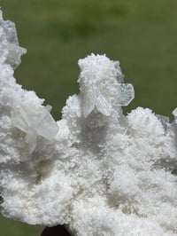 Image 9 of Quartz Stalagmite Coated With Aragonite & Clear Rhombohedral Calcite #2544