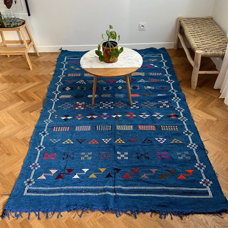 Image of TAPIS BERBERE kilim « Dra »