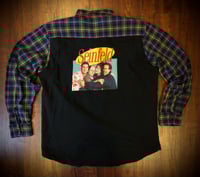 Upcycled “Seinfeld” t-shirt flannel