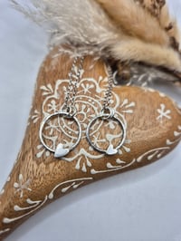 Image 5 of Hammered Ring Necklace with Heart