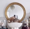 Antique Gilded Round Mirror