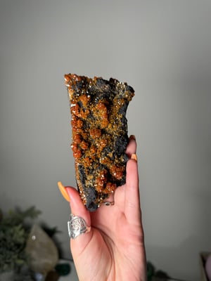 XL SHIMMERY HALLOWEEN ORANGE VANADINITE SPECIMENS FROM MOROCCO C