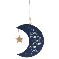 Image 2 of I Love You To The Stars And Back MDF Hanging Sign