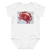 Image 4 of Baby jersey bodysuit with Crabby