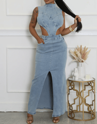 Image 1 of Just Like You Denim Dress 