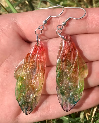 Image of Rainbow Butterfly Earrings 