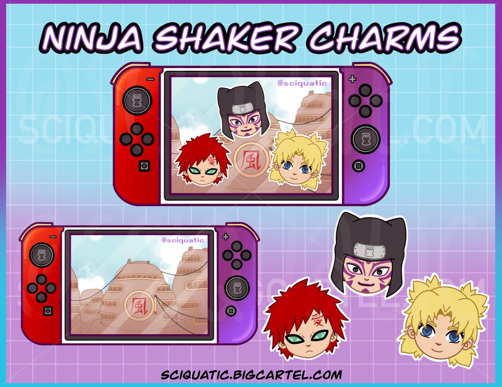 Image of Ninja JUMBO 4” Shaker Charm