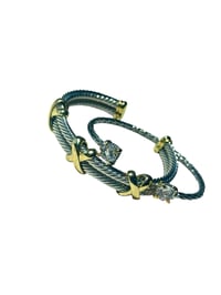 Image 1 of Silver and Gold Bracelt Combo