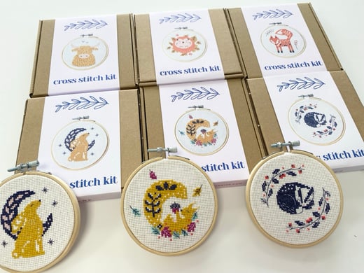 Rainbow Bobbins Cross stitch kits