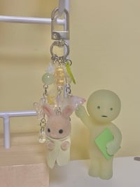 Image 2 of calico critter bunny keychain
