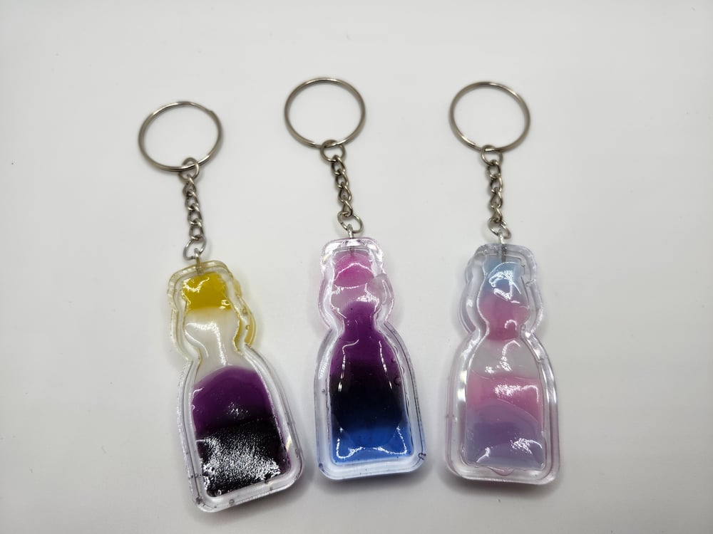 Image of Queer Soda Bottle Keychains | Queer Pride Collection 