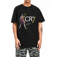 Image 1 of Cr7 Cristianoed Ronaldoed Signature T-Shirt Men Y2K Basic Pure Cotton T-Shirts Beach O-Neck Fashion 