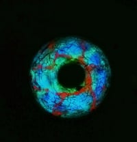 Image 2 of Optic Nerve-glow in the dark eye pendant with “eye shine” pupil