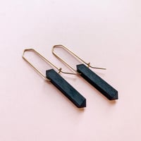 Image 1 of Black Jasper Point Earrings