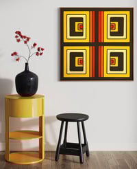 Image 1 of ‘Time Warp’ acrylic painting on canvas oak frame