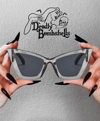 Deadly Bombshell- Grey Cat Eye Sunglasses