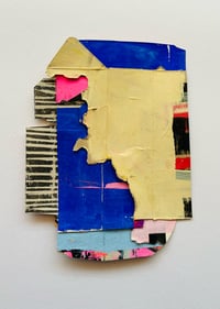 No 3. Small Collage - Yellow Over Blue
