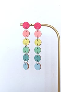 Image 1 of Boucles d'oreille en cuir upcyclé "Zoe"