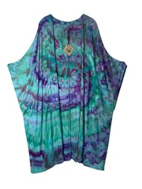 Image 2 of M Long Woven Kimono in Nebula Spiral Ice Dye