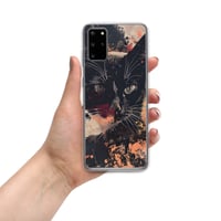 Image 10 of Beautiful Black Cat Splatter Painting Clear Case for Samsung®