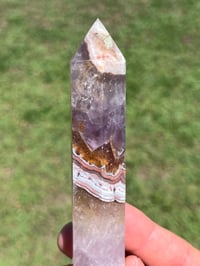 Image 6 of Large Lace Agate with Amethyst Generator #2555