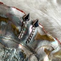 Image 3 of Onyx Chain Earrings