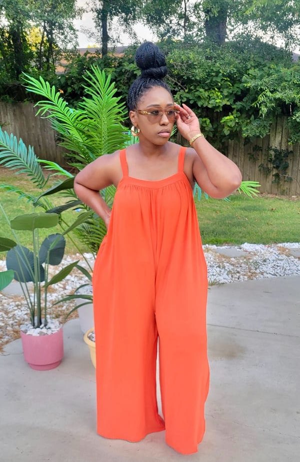 Image of Pretty Simple Vibe (Orange) Jumpsuit 