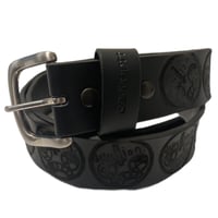 Image 1 of hand branded leather belt