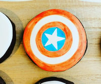 Image 2 of Avengers themed set of 6 biscuits 