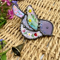 Image 3 of Purple Folk Style Bird Suncatcher